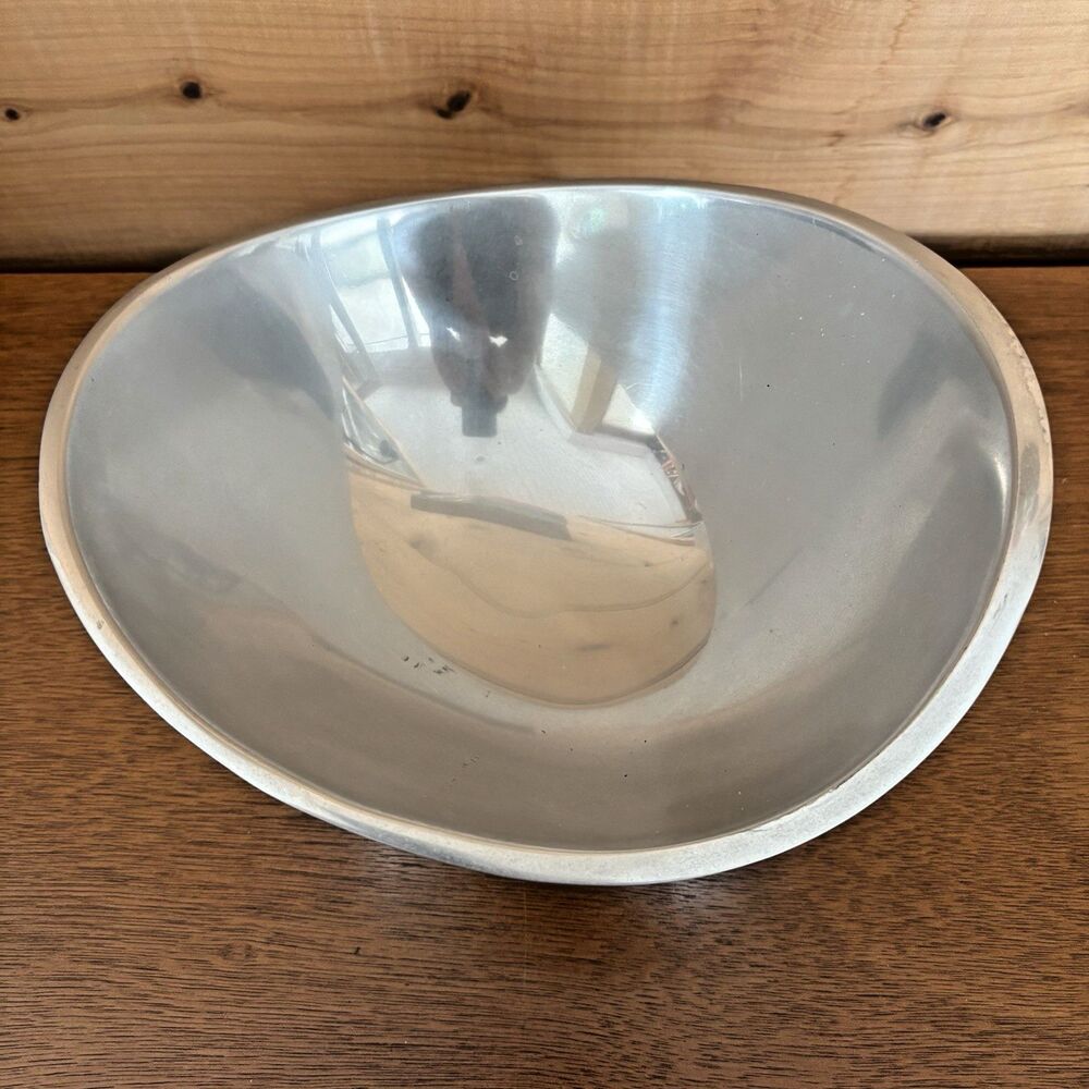 Nambe Bowl Butterfly Mid Century Modern 569 Aluminum Alloy 1967 Richard K Thomas - Picture 3 of 6